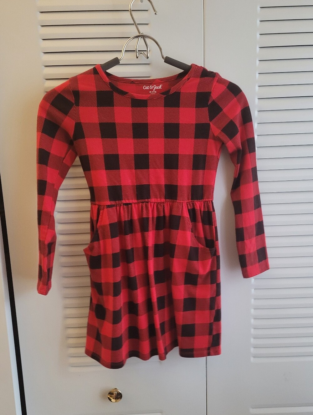 Cat & Jack Buffalo Plaid Long-Sleeve Girls Dress